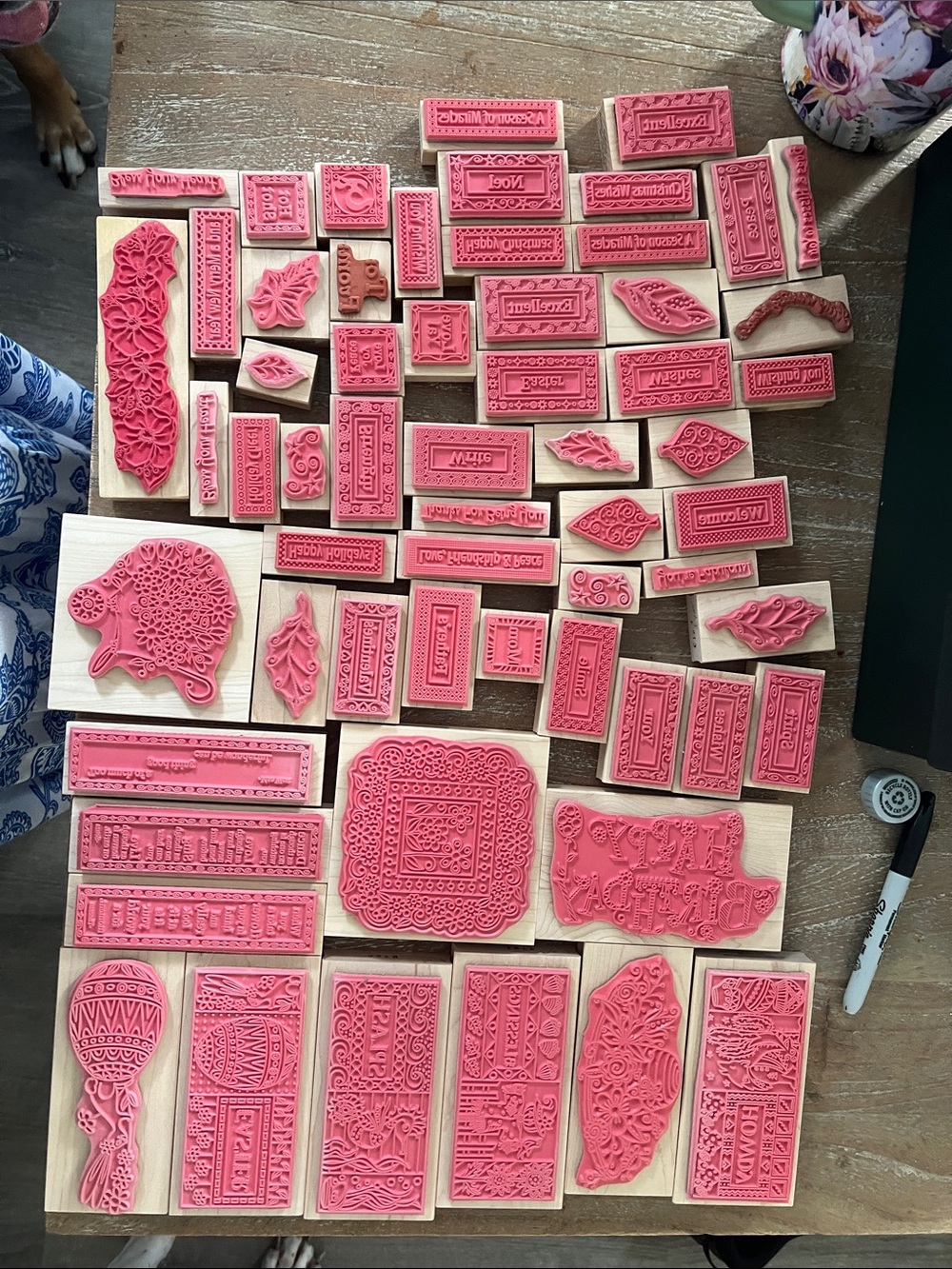 Lot Of 62 New lot Of Rubber Stamps for Crafts